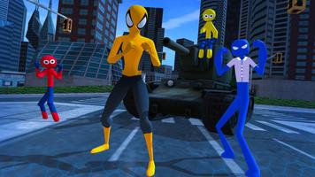 Stickman Survival Hero Spider تصوير الشاشة 1