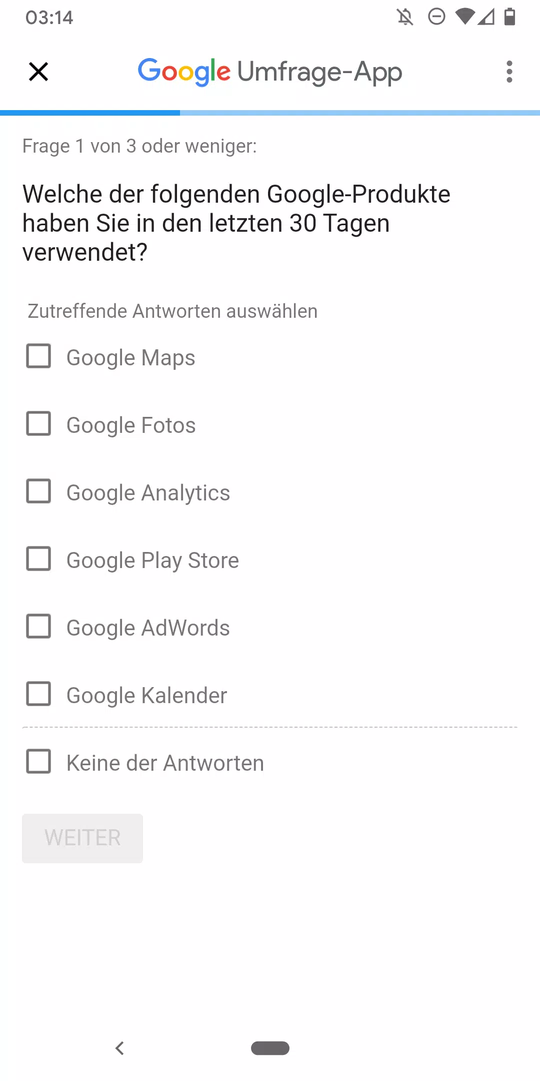Google Umfrage-App für Android - APK herunterladen