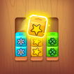 Cube Merge Wood Sticker Puzzle icono