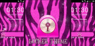 Rosa Zebra Theme GO Locker