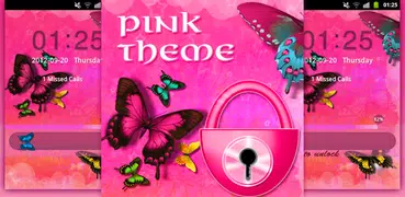 Butterfly Pink Theme GO Locker