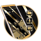 Gold black metallic texture theme icône