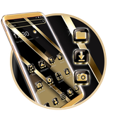 Gold black metallic texture theme icon