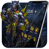 Gold Dark Evil Wolf Theme icône