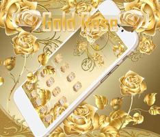 برنامه‌نما Gold Rose Theme luxury gold عکس از صفحه