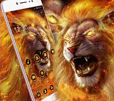 Gold Vivid Blustering Lion Theme screenshot 1
