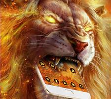 Gold Vivid Blustering Lion Theme screenshot 2