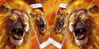 Gold Vivid Blustering Lion Theme screenshot 3
