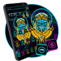 Golden Blue Skull Theme