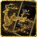 Golden Christmas Elk Theme APK