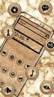 Golden cream and black marble theme poster