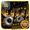 Golden hands clock theme