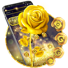 Luxury gold rose theme icon