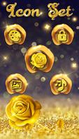 Luxury gold rose theme captura de pantalla 1