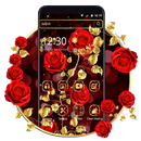 Golden red rose theme APK