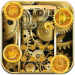 Golden gearwheel theme