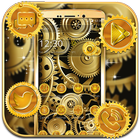 Golden gearwheel theme icône
