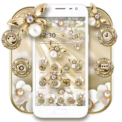 Golden Silky Pearl Butterfly Theme