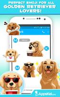 Golden Retriever Emoji - Large Dog Sticker App Plakat