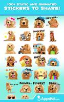 Golden Retriever Emoji - Large Dog Sticker App تصوير الشاشة 1
