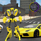 Golden Robot Car أيقونة