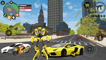 Golden Robot Car الملصق