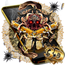 Golden Snake Skull Bullet Gravity Theme APK