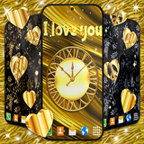 Gold Hearts 4K Wallpaper icône