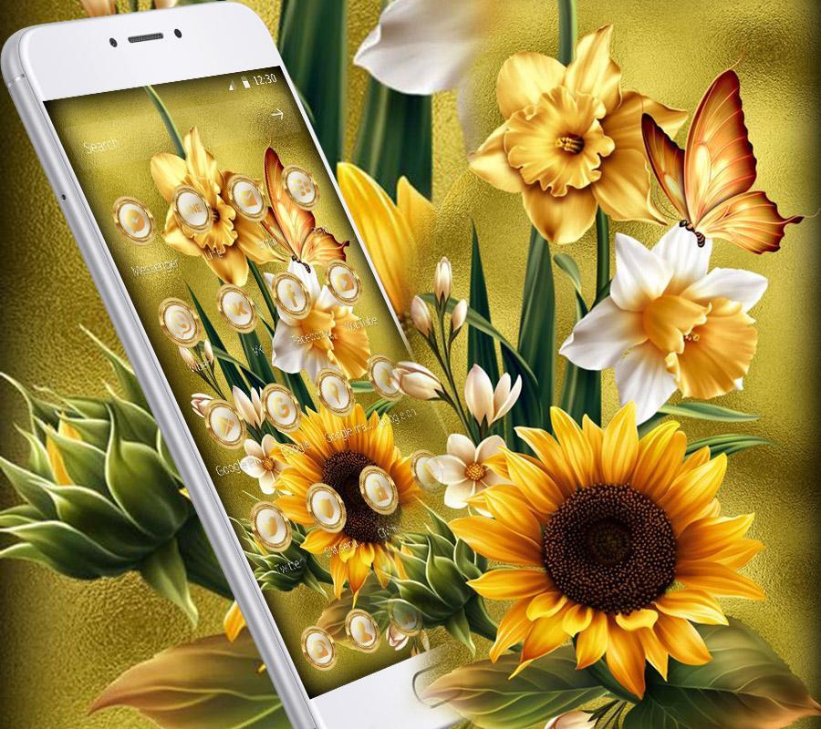 Tema Bunga  Matahari Emas  for Android APK Download