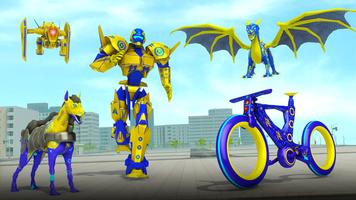 BMX Cycle Robot Transform War Poster