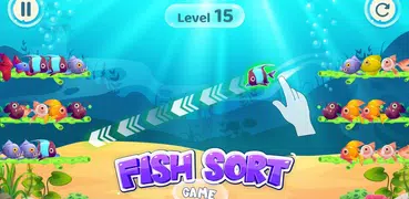 Fish Sort Color Puzzle Game