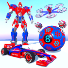 8 Ball Robot Car Transform: Formula Car Robot Game 圖標