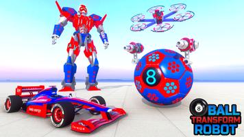 8 Ball Robot Car Transform: Formula Car Robot Game 海報