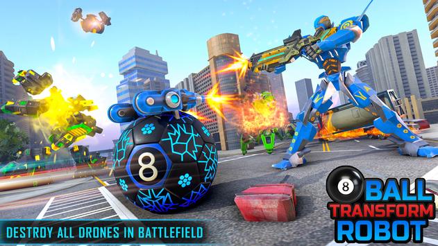 8 Ball Robot Car Transform: Formula Car Robot Game 截图 1