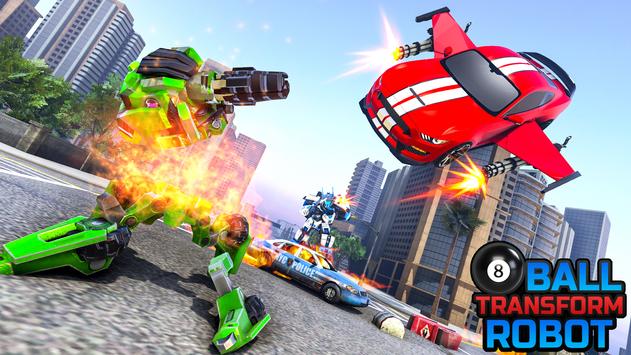 8 Ball Robot Car Transform: Formula Car Robot Game 截图 2