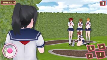 1 Schermata Sakura High School Life Fun 3D