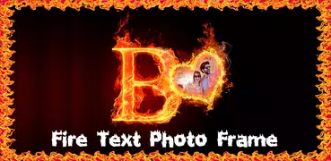 Fire Text Photo Frame