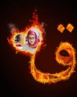حريق النص صورة الإطار تصوير الشاشة 1