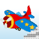 Airplane Coloring by number Pixel Art APK