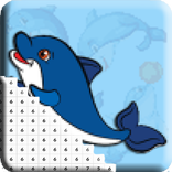 Dolphin Pixel Art Coloring By Number