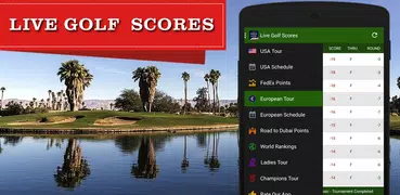 Live Golf Scores - US & Europe
