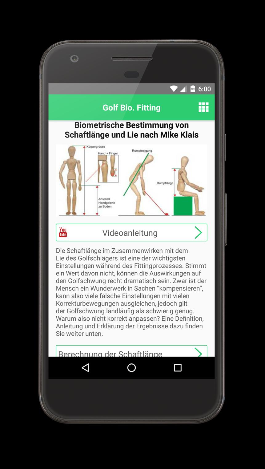 Biometrisches Fitting Golf for Android - APK Download