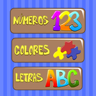 Juego para niños gratis. Colores, Números y Letras icône