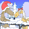 Christmas Caroling Horses