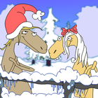 Christmas Caroling Horses icône