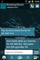 Thème noir bleu GO SMS Pro Affiche