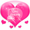 Różowy Love Theme GO SMS Pro aplikacja