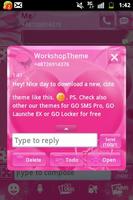 Thème d'amour rose GO SMS Pro capture d'écran 1