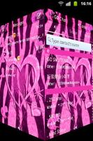 Herz-Theme Zebra Pink GO SMS Screenshot 3
