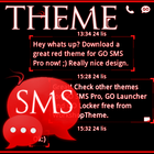 Theme Red Neon GO SMS Zeichen